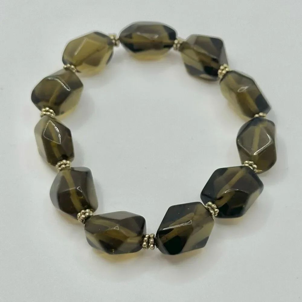 Glass beaded stretchy bracelet